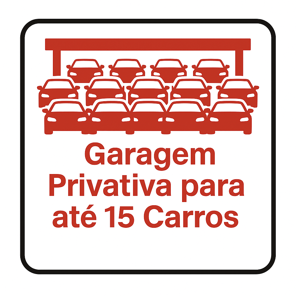 Garagem privativa para ate 15 carros