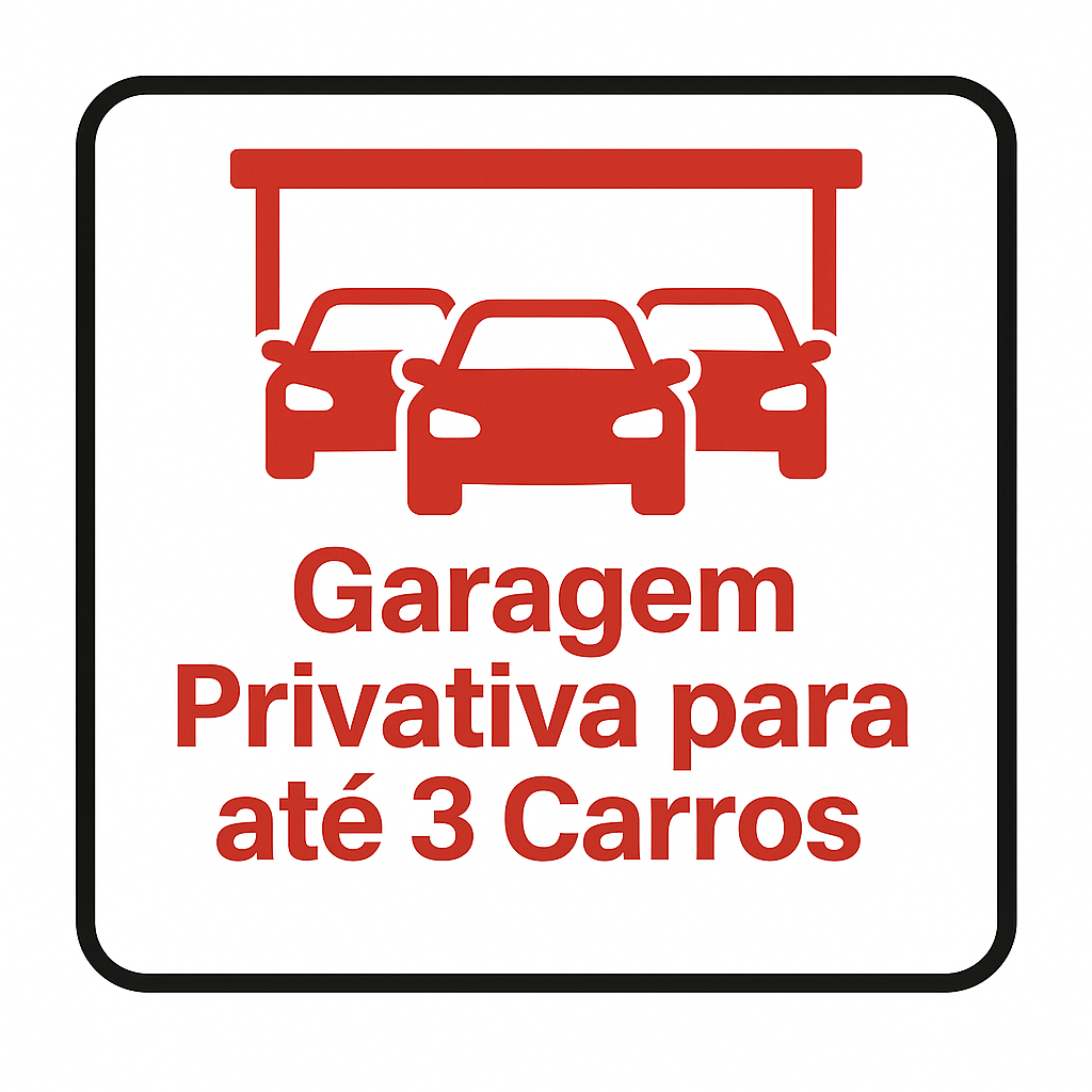 Garagem privativa para ate 3 carros