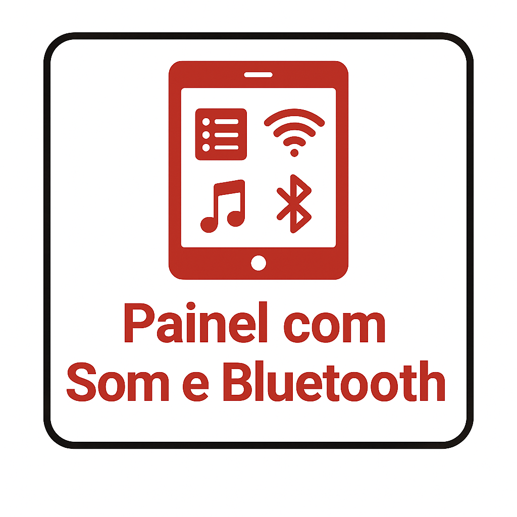 Painel com Som bluetooth